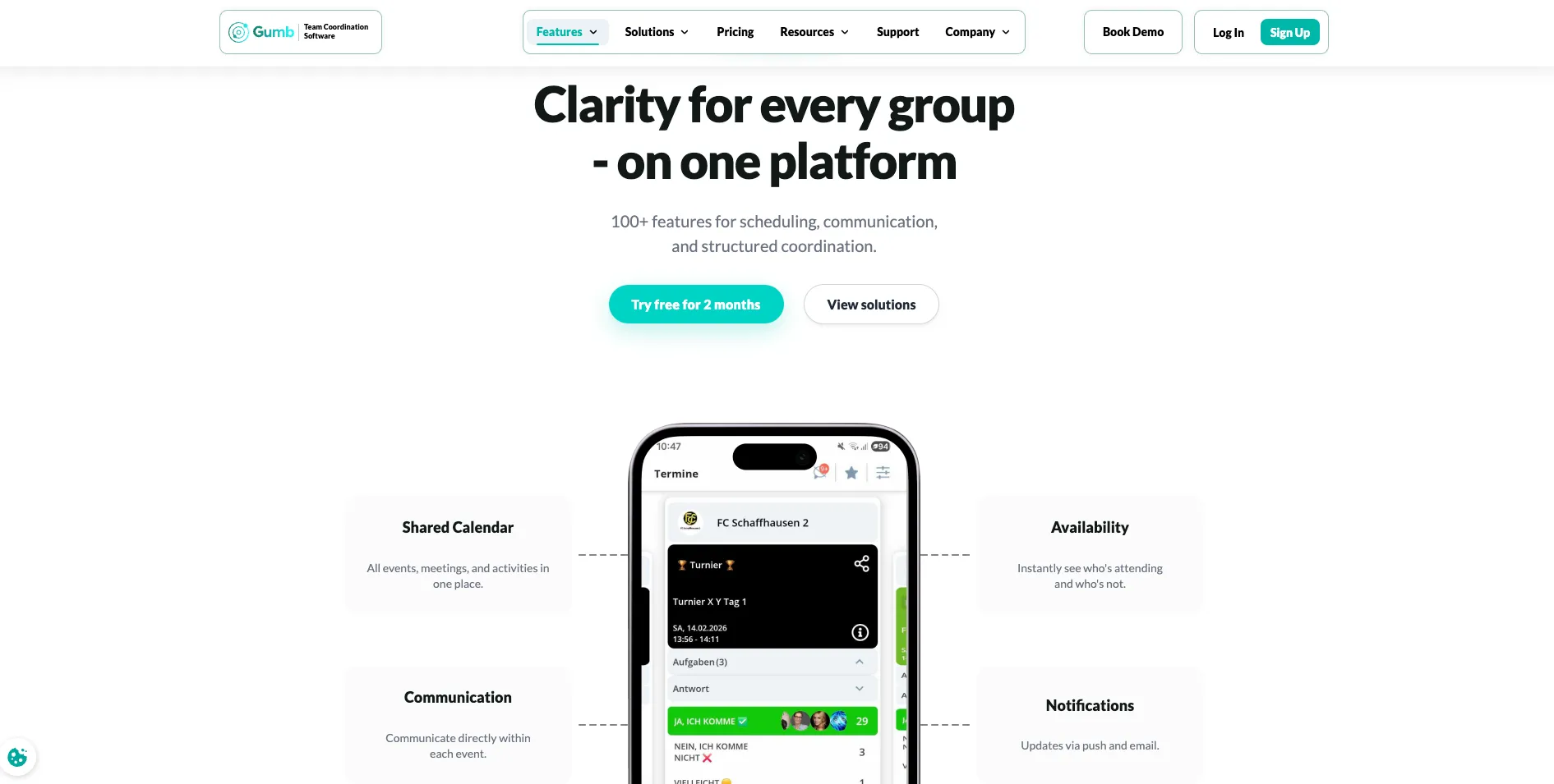 Gumb — Team Coordination Platform - Screenshot 2