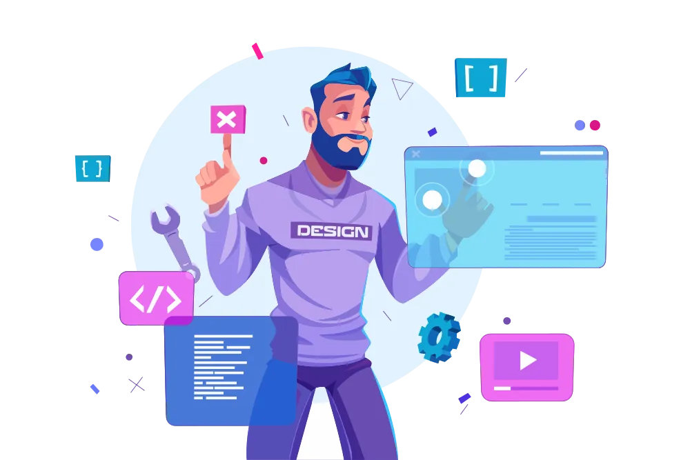 Design illustration showcasing development capabilities